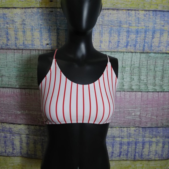 SHEIN Other - Shein striped halter bikini top size M